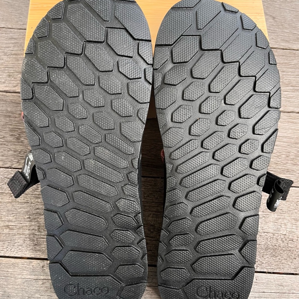 Chaco Women's Black and Red Strap Sandals - Picture 5 of 7
